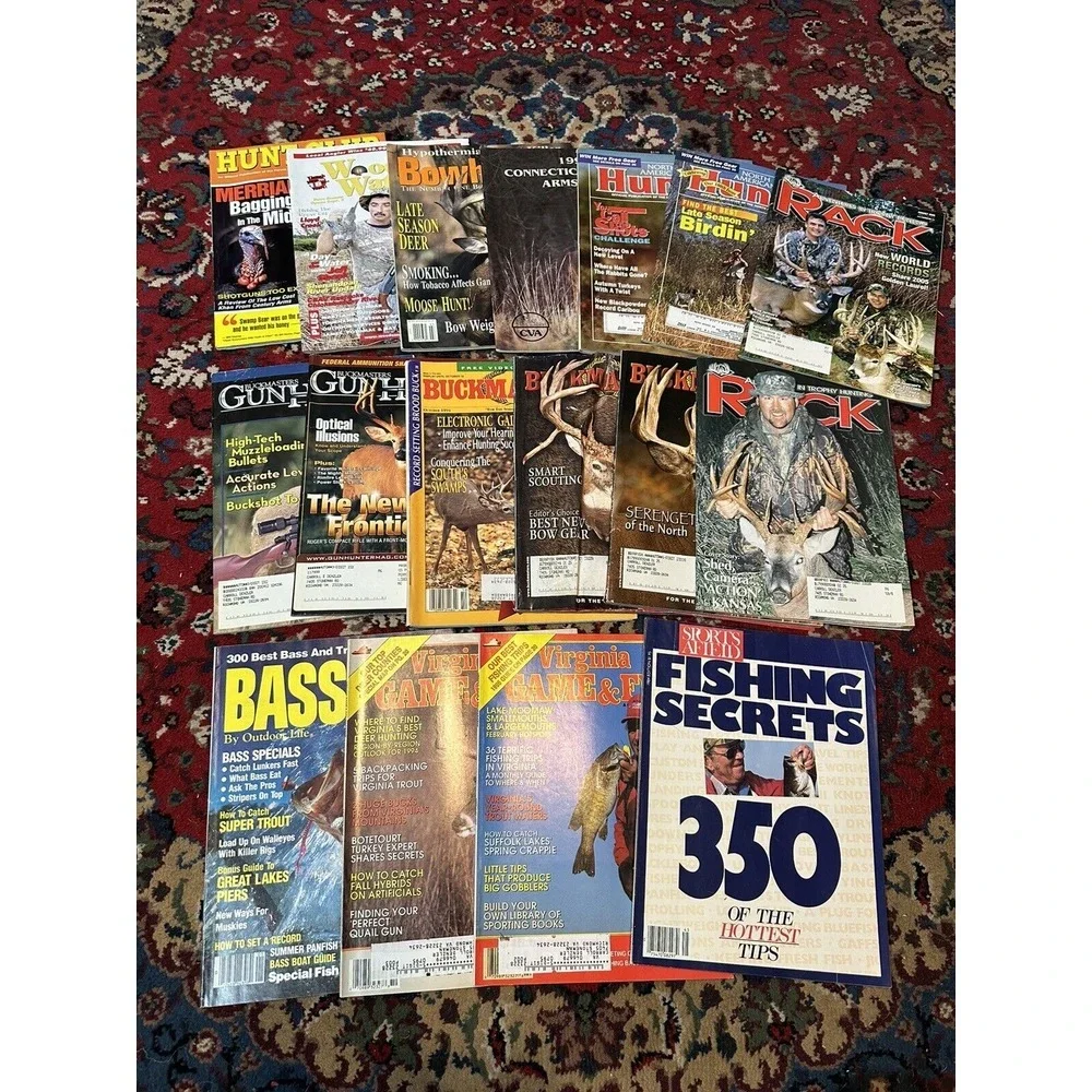 Lot Of 17 Vintage Hunting And Fishing Magazines